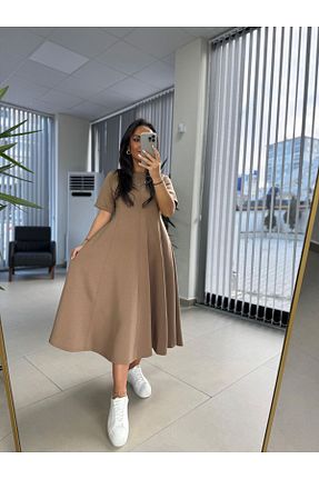 لباس قهوه ای زنانه بافتنی caddstore - کد 902140346
