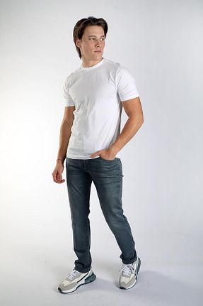 تیشرت سفید مردانه یقه دوچرخه Lee Cooper - کد 814606531