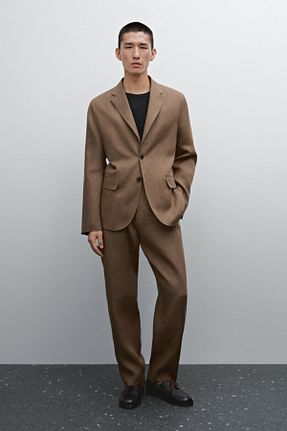 شلوار طوسی مردانه کتان Massimo Dutti - کد 895638596
