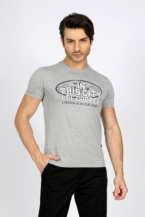 تیشرت طوسی مردانه رگولار Lee Cooper - کد 824073912
