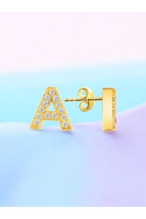 گوشواره نقره طلائی بچه گانه 925 عیار LITTLELUXE - کد 890952991