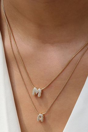 گردنبند استیل ( فولاد ) زرد زنانه استیل ضد زنگ bellis atelier - کد 902185764