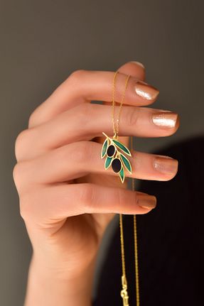 گردنبند نقره طلائی زنانه 925 عیار Papatya Silver - کد 829645325