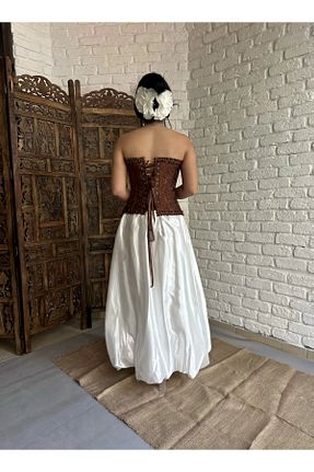 دامن سفید زنانه ساتن moneta boutique - کد 902176994