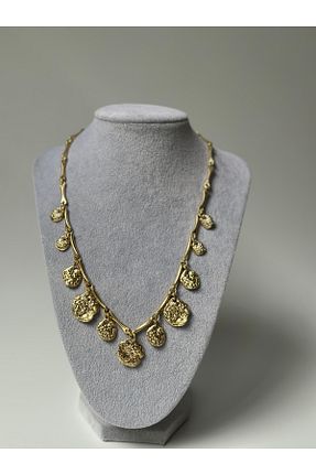گردنبند جواهر زرد زنانه مس shop - کد 902189744