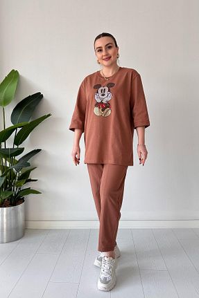 لباس قهوه ای زنانه بافتنی MaziButik - کد 903776276