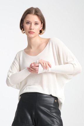پلیور سفید زنانه ساده Su Moda - کد 902211063