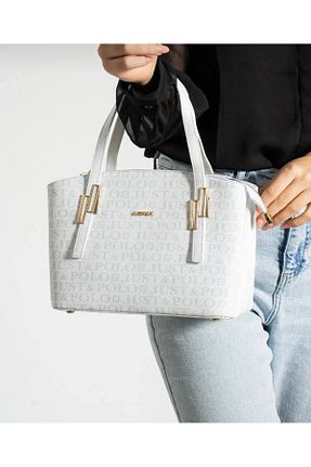 کیف دوشی سفید زنانه چرم مصنوعی Just Polo - کد 903795429