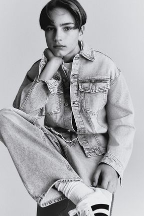 شلوار جین رنگی بچه گانه پاچه گشاد H&M - کد 895219561
