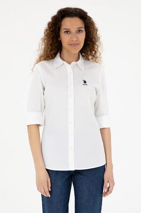 پیراهن سفید زنانه رگولار U.S. Polo Assn. - کد 902246544