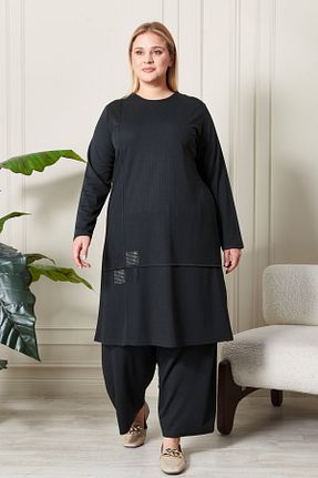 ست بالاتنه و پائین تنه سایز بزرگ خاکی زنانه فاق نرمال Ferace - کد 788416178