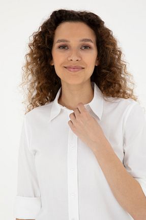 پیراهن سفید زنانه رگولار U.S. Polo Assn. - کد 902246544
