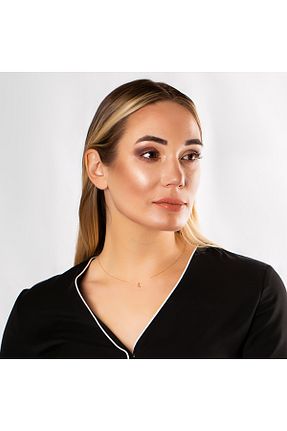 گردنبند نقره صورتی زنانه 925 عیار Tesbihane - کد 34921693