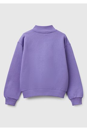 سوئیشرت بنفش بچه گانه ساده United Colors of Benetton - کد 903801230