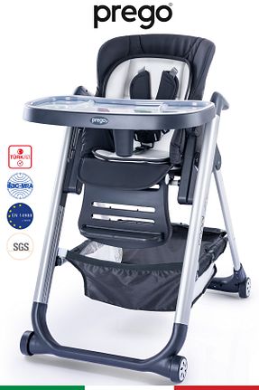 صندلی تغذیه طوسی 2 سال Prego - کد 899906122