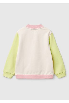 سوئیشرت صورتی بچه گانه ساده United Colors of Benetton - کد 903800442
