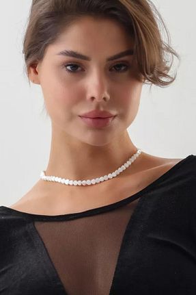 گردنبند جواهر سفید زنانه New Obsessions - کد 897646556