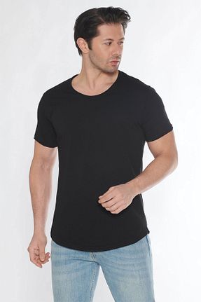 تیشرت مشکی مردانه یقه پهن BlackHorn - کد 99969366