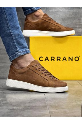 کفش اسنیکر قهوه ای مردانه بند دار Carrano - کد 902261278