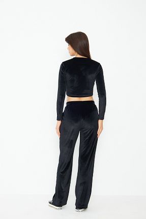 ست بالاتنه و پائین تنه مشکی زنانه بافت My Peak - کد 871116845