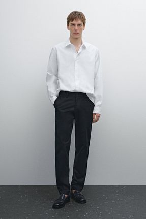 شلوار سرمه ای مردانه پنبه ای Massimo Dutti - کد 133604372