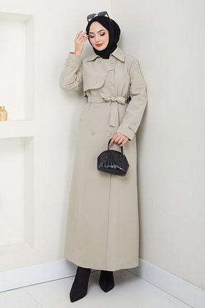 ترنچکت حجاب نباتی زنانه پنبه پلی استر InStyle - کد 902270809