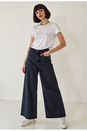 شلوار جین طوسی زنانه پاچه گشاد ENZİM JEANS - کد 902330274