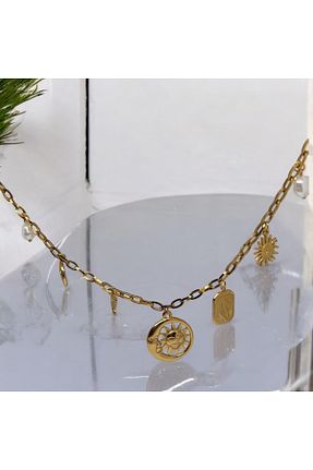 گردنبند استیل ( فولاد ) رنگی زنانه استیل ضد زنگ GM TAKI - کد 902312876