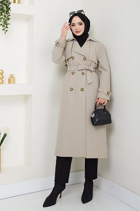 ترنچکت حجاب نباتی زنانه پنبه پلی استر InStyle - کد 902273218