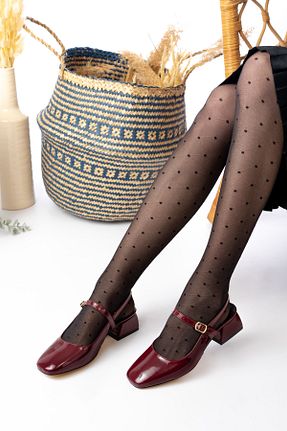 کفش پاشنه بلند کلاسیک زرشکی زنانه PU Egepass - کد 902333291