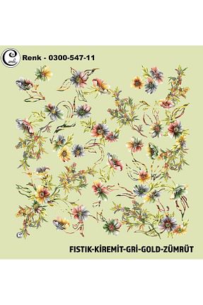 روسری رنگی پلی استر Cenk - کد 901553745