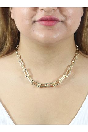 گردنبند استیل ( فولاد ) طلائی استیل (فولاد) Sweettak - کد 902335405