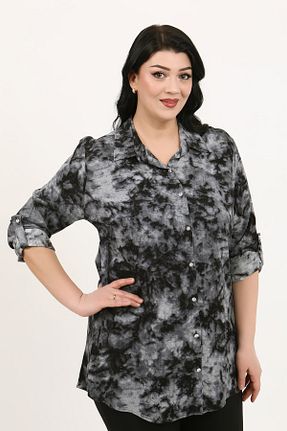 پیراهن سایز بزرگ طوسی زنانه سایز بزرگ By Alba Collection - کد 902335177