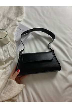 کیف دوشی مشکی زنانه چرم مصنوعی torime - کد 902333318
