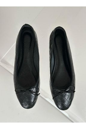 بابت مشکی زنانه چرم خالص Naz Genç Ayakkabı - کد 902344537