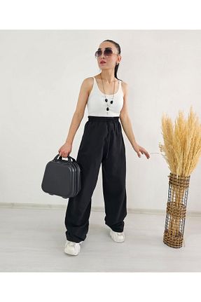 شلوار مشکی زنانه فاق بلند 6 butik altı üstü butik - کد 902347570