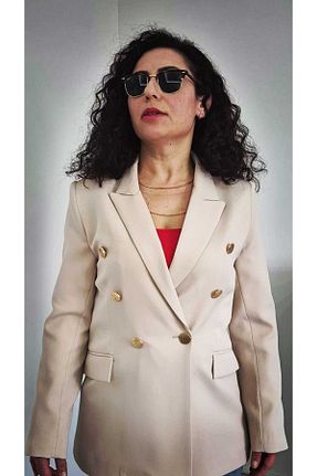کت بلیزر زنانه پارچه KYR TEK STİL - کد 898207343