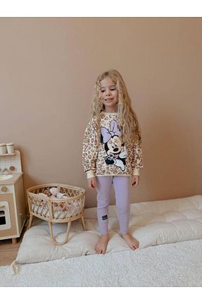 ست بالاتنه و پائین تنه بنفش بچه گانه بافتنی RAPAPA - کد 903844649