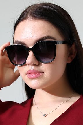 عینک آفتابی مشکی زنانه UV400 Eyesofia - کد 349241705