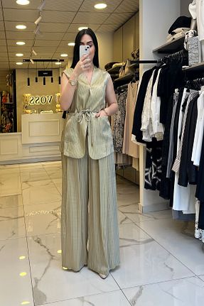 ست بالاتنه و پائین تنه سبز زنانه پلی استر Vosse - کد 903851249