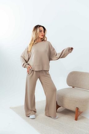 ست بالاتنه و پائین تنه بژ زنانه سوئیشرت-گرمکن ROSEBEE - کد 902361684