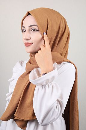 شال قهوه ای زنانه پلی استر Modakaşmir - کد 189364075