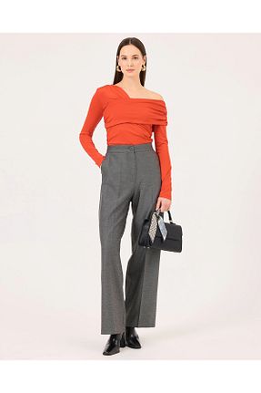 شلوار طوسی زنانه پارچه Scl - کد 877556777