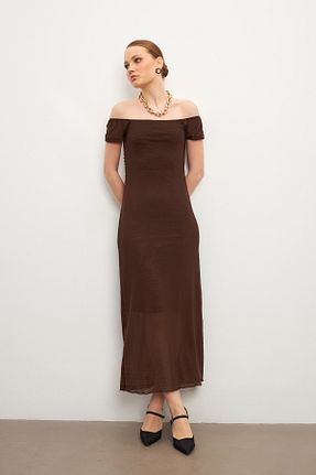 لباس قهوه ای زنانه بافتنی MODAGEN - کد 902384943