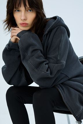 سوئیشرت طوسی زنانه اسلیم Bershka - کد 902377945