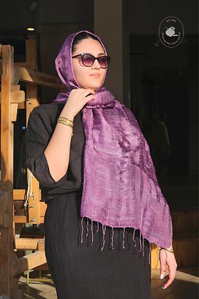 شال رنگی زنانه ابریشم Bahtiyar İpek - کد 902385408