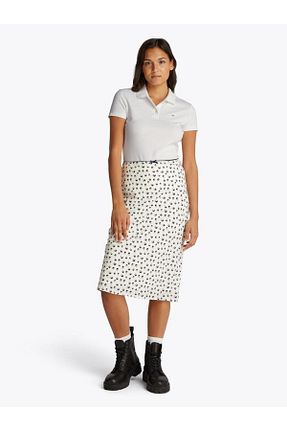 پولوشرت سفید زنانه پنبه ای Tommy Hilfiger - کد 897902622