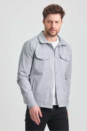 کاپشن طوسی مردانه رگولار SİVAİST - کد 902404593
