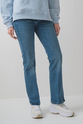 شلوار جین سرمه ای زنانه پاچه لوله تفنگی Tommy Hilfiger - کد 902403133