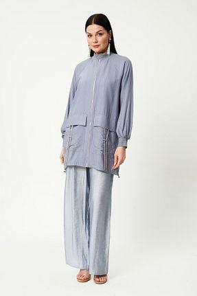 کلاه و ابایا طوسی زنانه پنبه پلی استر Jupe - کد 903865585